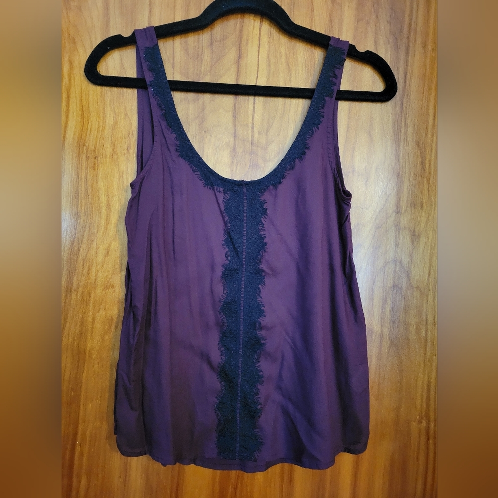 Aerie Burguny & Black Lace Cami